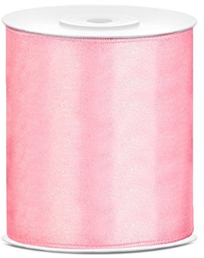 SATINBAND 25m x 100mm 10cm breit Geschenkband Band Satin Hochzeit Tischläufer (rosa)