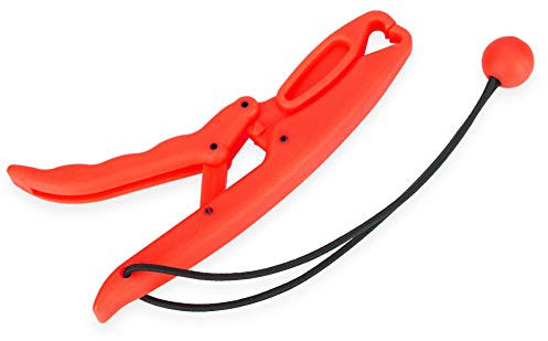 VGEBY1 Fish Grip, Plastic Floating Fish Pliers Lip Grip Gripper Grabber Holder with Elastic Lanyard Fishing Tackle (S-红色) Other Fishing Tools and Accessories Fishing Supplies