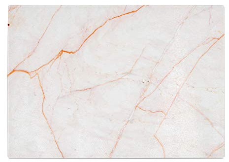Glass Chopping Board Worktop Saver Kitchen Surface Heat Protector Orange White Pink Marble