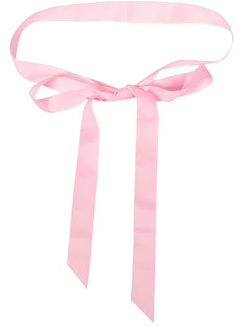 Amosfun Braut Satin Gürtel Hochzeit Schärpe Seidenband Gürtel Lange breite einfache Klassische Band Schärpe für Frauen besonderen Anlass Hochzeitskleid rosa
