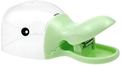 Teyiwei Cuillère à nourriture pour chien 2 en 1 en forme de bec de canard Gobelets à mesurer en plastique avec clip pour chat, chien, oiseau et petit animal