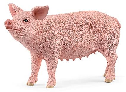 schleich FARM WORLD | Schwein 13933 | schleich Bauernhof Spielfigur | detailgetreue Tierfiguren | tolles Geschenk für Jungen und Mädchen | Bauernhof Spielzeug ab 3 Jahre | 10 x 3 x 6 cm