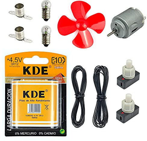 InputMakers - Starter Pädagogische Elektro Kit mit Motor - Elektronik Schaltungen Set, Elektronik Bausatz Kinder, Elektro Baukasten, Experimentierkasten für Kinder Wissenschaft, DIY STEM.