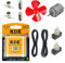 InputMakers Kit Eléctrico Escolar Iniciación con Motor: Pila Petaca 4,5 V, 2 Bombillas, 2 Portalámparas, 2 Interruptores, 4 Metros Cable, 1 Motor, 1 Hélice. Set Electricidad Instituto y Manualidades.