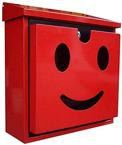 briefkasten anthrazit postkasten Pfosten für Briefkästen Sicherheit Lockbox Cartoon Smiley Mailbox Stahl mit Schloss Zeitungsbox Lieferbox Briefkasten Paketbox Drop Box lpzsmd 0927