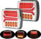 DARKGUARD Rückleuchten Anhänger Led 12/24V,mit E Prüfzeichen,2pcs Rücklicht Anhängerbeleuchtung Heckleuchten Leuchten,Wasserdicht Rücklicht Anhänger led PKW Wohnwagen Anhängerbeleuchtung E-mark