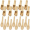 lyfLux Mini-Holzlöffel-Set, 20er Pack (10 Schaufeln & 10 flache Löffel) für Gewürze, Badesalz, Kaffee, Süßigkeiten, DIY-Basteleien - Natürliches Buchenholz, umweltfreundlich, glatte Oberfläche