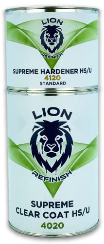WAGA PAINT S.R.L. Trasparente Carrozzeria Antigraffio LT.1 LION REFINISH Supreme Clear Coat HS/U 4020 Lucido Extra Brillante, Catalizzatore 500ML (Standard)