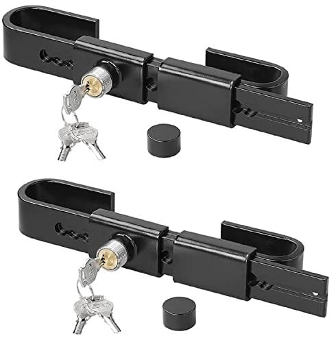 Preiswert&Gut 2x Containerschloss verstellbar von 22 bis 43 cm inkl. 2 Schlüssel - Seecontainer und Frachtcontainer-Schloss 0,7 cm Stahlriegel – Diebstahlschutz für LKW Baucontainer