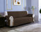 sevi's Sofa überzug 4 Sitzer - Sofabezug Wasserdicht Kratzfest - Couch Überzug Reversibel Fleckenresistent - Sofa Cover für Katzen und Hunden - Braun