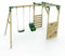 Rebo® Wooden Garden Children's Swing Set with Monkey Bar Attachment - Luna Green | OutdoorToys | Kids' Outdoor Wooden Play Equipment for Gardens, Frame and Accessories Included, Weather Resistant