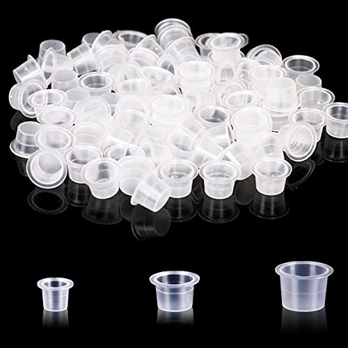 Gobelet d'encre de Tatouage - PEPAX 300pcs Capuchon d'encre de Tatouage Jetable en Plastique Gobelets 9mm, 13mm, 16mm