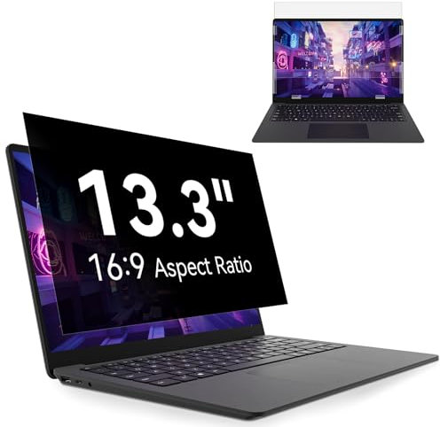 Laptop Sichtschutz 13.3 Zoll, Anti Blaulicht Blendschutz Displayschutz, Abnehmbarer Blickschutzfolie Seitenverhältnis 16:9, Sichtschutzfilter Kompatibel mit Lenovo/HP/Dell/Acer/Samsung/Asus/Toshiba