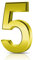 Vicloon Mailbox Numbers Self Adhesive, 3 Inches 3D Mailbox Numbers Waterproof, Door Numbers House Numbers Street Number Stickers for House Mailbox Apartment Hotel Courtyard Cafe Golden(5)