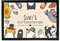 Napfunterlage Katzen personalisiert mit Namen Geschenk für Katzenbesitzer Katzenmama Katzenpapa rutschfest & waschbar schwarz (Futterstation - 40x60cm)