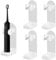 4 Pack Electric Toothbrush Holder, Self-Adhesive Toothbrush Stand Organizer Wall Mounted Universal Toothpaste Storage for Bathroom (White)