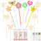 TOPJOWGA Baguettes Magiques en Bois, 23 Pieces Loisirs Creatifs Filles, Baguette Magique de Fée, Baguette de Princesse, Baguettes en Bois de Fée Princesse Activites Manuelles pour DIY Peinture