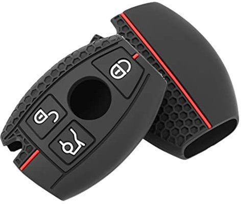 OTMIK Coque de clé de voiture en silicone, Porte Clé pour Mercedes Benz Classe A B C E S W204 W205 W212 W213 W176 GLC CLA AMG W177