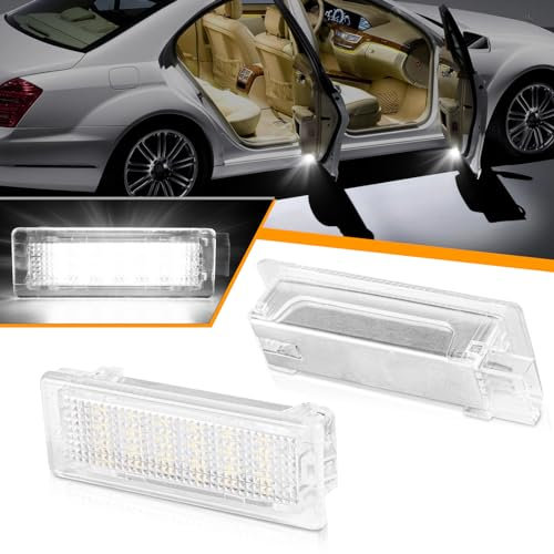 OZ-LAMPE LED Einstiegsbeleuchtung für BMW F20 F21 F22 F23 F45 F46 F87 F30 F31 F34 F35 F80 F32 F33 F36 F82 F83 F07 F10 F11 F18 F01 X1 E84 F48 X3 F25 X4 F26, Türleuchte mit Canbus,2PCS Weiß