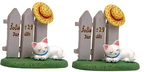 VANZACK 2 Stücke Einzigartige Straße Zeichen in Harz Für Foto Schießen Gartenarbeit Decor Zubehör