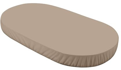 Spannbetttuch Groß, für Waldin OWAL Babybett 7in1 - Bettwäsche für Kinderbetten, Pflegeleichte, Superweiche, Strapazierfähige Baumwolle, Taupe