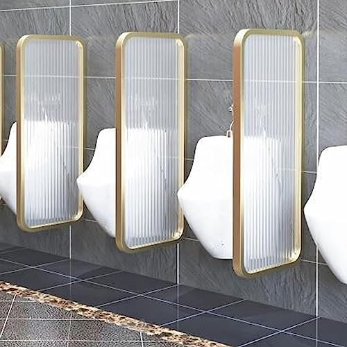 KJHYYPP Urinal-Trennwand-Schutzschirm, Moderne, einfache Urinal-Glastrennwand, für Badezimmer/Hotel (Gold 2 Piece Set)