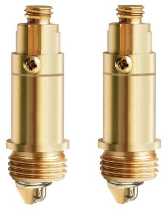 SULIVES 2PCS Replacement Sink Basin Bath Pop Up Click Clack Brass Plug Bolt for Bathroom Basin, Slotted Assembly with Internal Spring