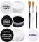 BOBISUKA Black & White Face Body Paint + Setting Powder + 3PCS Brushes Face Painting Kit for Adult Professional Oil Based Facepaint For Halloween Clown Skeleton Vampire Skull Joker Cosplay SFX Makeup