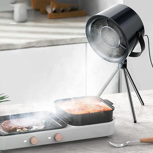 XNXYSMKJ Tabletop Range Hood, Mini Tabletop Range Hood, Household Low Noise 3-speed Range Hood/Kitchen/Hot Pot (Black)