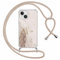 Yoedge Handyband Handyhülle für iPhone 14/iPhone 13 6,1 Hülle mit Band, Durchsichtig Aesthetic Muster Marmor Mädchen Case mit Kordel zum Umhängen, Weiche Silikon TPU + PC Stoßfest Schutzhülle, 03