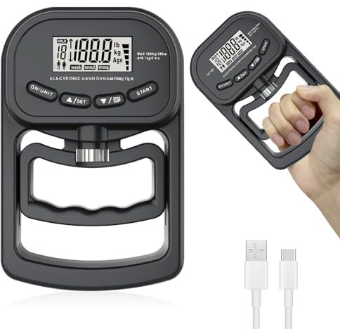 Tester di forza di presa,180KG/396LBS Digital Hand Grip, tester di forza di presa per test di forza e allenamento per atleti e uso domestico