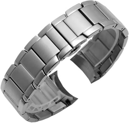 YSABVCP 316 Edelstahl-Uhrenarmband, passend for Armani AR2448 AR2447 AR2433AR2434, Stahl, bequemes Metallarmband-Zubehör, 22 mm(Steel)