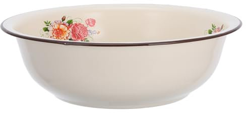 Cabilock Emaille-schüssel Große Emaille-rührschüssel Im Vintage-stil 30 Cm Retro-becken für Die Küche