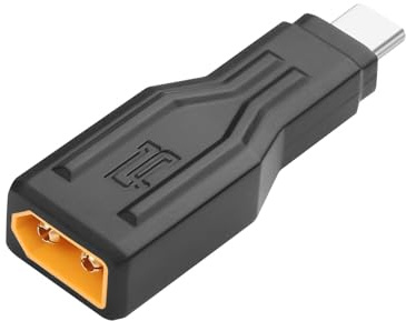 CERRXIAN Adaptador XT60 a Tipo C, Conector de Carga XT60 Macho a USB Tipo-C Macho, Adaptador de extensión XT60 a USB C 100W 20V/5A para computadora portátil, proyectores