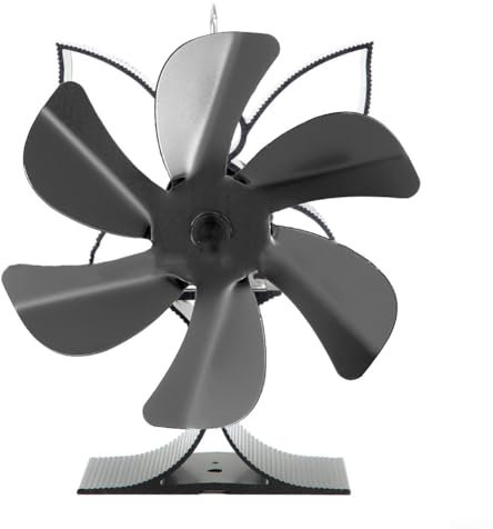 FUBESK Leiser Betrieb Kaminventilator mit 6 Flügeln, um die warme Luftverteilung in Ihrem Zuhause zu erhöhen