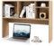 COSTWAY Schreibtischregal, Tischregal mit 4 Fächern, Schreibtisch Aufsatzregal, Bücherregal für Arbeitsplatte, Mehrzweck-Tischorganizer für Schreibtisch, 94 x 25 x 73 cm (Natur)