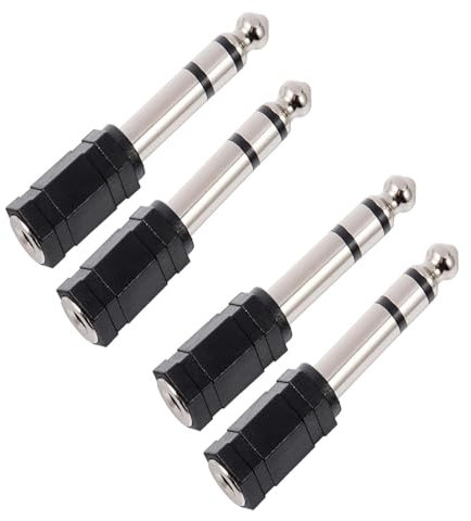 NOOYNOEO Headphone Jack Adapter, Stereo Jack Adapter, Audio Jack Plug Adapter, for Digital Piano, Keyboard, etc, 4 Pack 6.5mm Male to 3.5mm