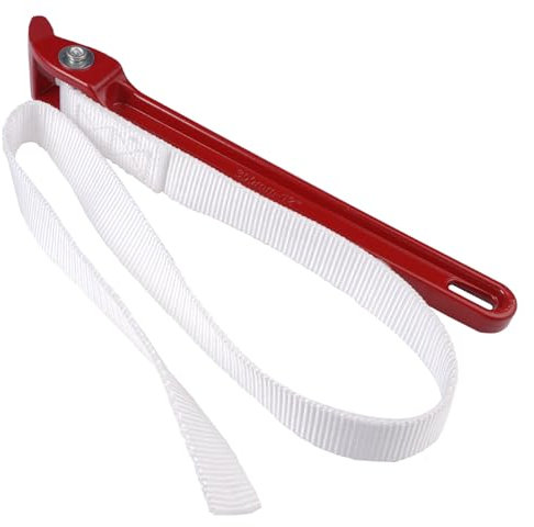 Clé à Sangle 30 cm, Réglable en Aluminium Cle Filtre a Huile avec 88 cm de Sangle en Nylon, Poignée Antidérapante Water Filter Wrench pour Serrer Ou Desserrer Filtres à Huile, Pommeaux de Douche