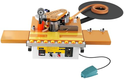 YUCHENGTECH Plaqueuse de Chant à Rupture de Bandes Automatique | Contrôle de Vitesse 2-6m/min, Collage Double Face, Largeur 6-60mm, Épaisseur 0.3-3mm, pour PVC/Contreplaqué