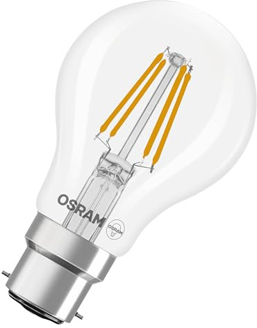 Osram LED-Lampe Star Kolbenform A 40 Filament 3,4W Klar B22d | LED Star Classic A 40 Filament, LED Lamps, klar, 60 mm dia, 15000 h, 1-Pack