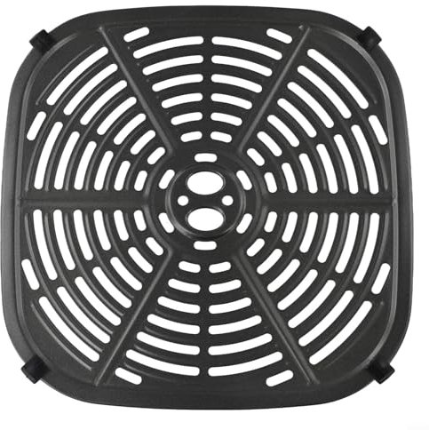 Bandeja cuadrada de repuesto para freidora de aire, rejilla de cocina, antiadherente, accesorio de electrodoméstico de cocina, negro, 22,5 x 22,5 cm