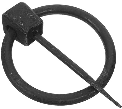 NIYANGLE Maniglia per Porta in Legno in Ghisa Antica ad Anello | Nera, 21x11x11cm, per Cancello da Giardino, Stile Tradizionale e Rustico