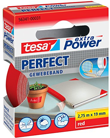 tesa extra Power Gewebeband (19mm, Rot)