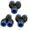 sourcing map 3Pcs 12mm Diamètre Y Type 3 Voies Tuyau Tube Pneumatique Air Rapide Raccord Pression Connecteur
