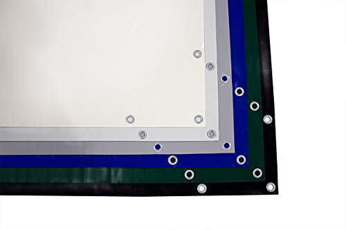(3m breit) LKW Plane/PVC-Plane 450g/m² mit ÖSEN (Rundösen) Abdeckplane, Schutzplane Containerplane, Carport, Camping, Holz, Winterplane, Bootsplane (Schwarz RAL9005)