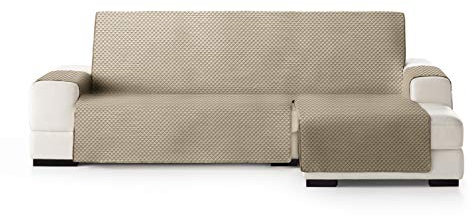 Eysa Oslo Sofa überwurf, Polyester, C/11 nerz-Ecru, Chaise Longue 240 cm. Geeignet für Sofas von 250 bis 300 cm