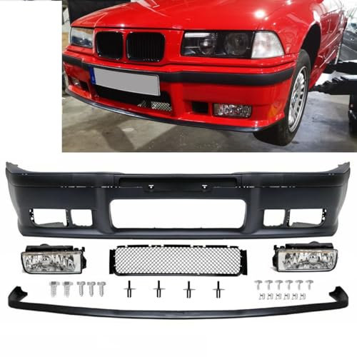 DM Autoteile SPORT Stoßstange +GT Lippe+ Nebel Chrom passt für E36 auch M3 M +Nieten+ABE*