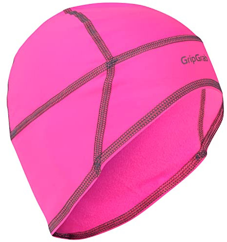 GripGrab Leichte Thermal Unterhelm Mütze Kopfbedeckung, Pink Hi-Vis, L (60-63 cm)