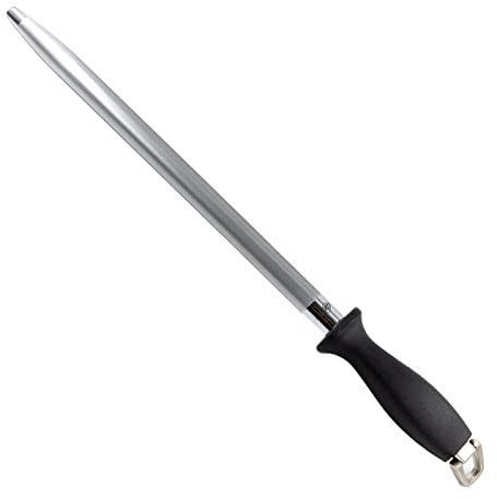 Totiko 30.5-CM DIAMOND SHARPENING STEEL, inox-steel oval rod and 600-grain diamond coating to sharpen Japanese and professional knives Japan Knives