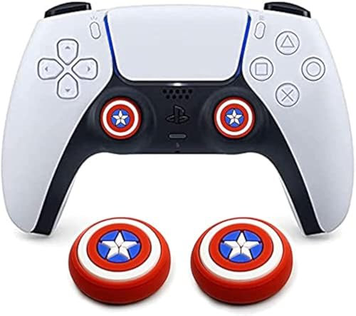 2Pcs Analog Thumb Grip Stick Cover, Wireless Controllers Game Remote Joystick Cap, Fantastic Non-Slip Silicone Handle Protection Cover for PS5/PS4/Xbox one/360/NS PRO